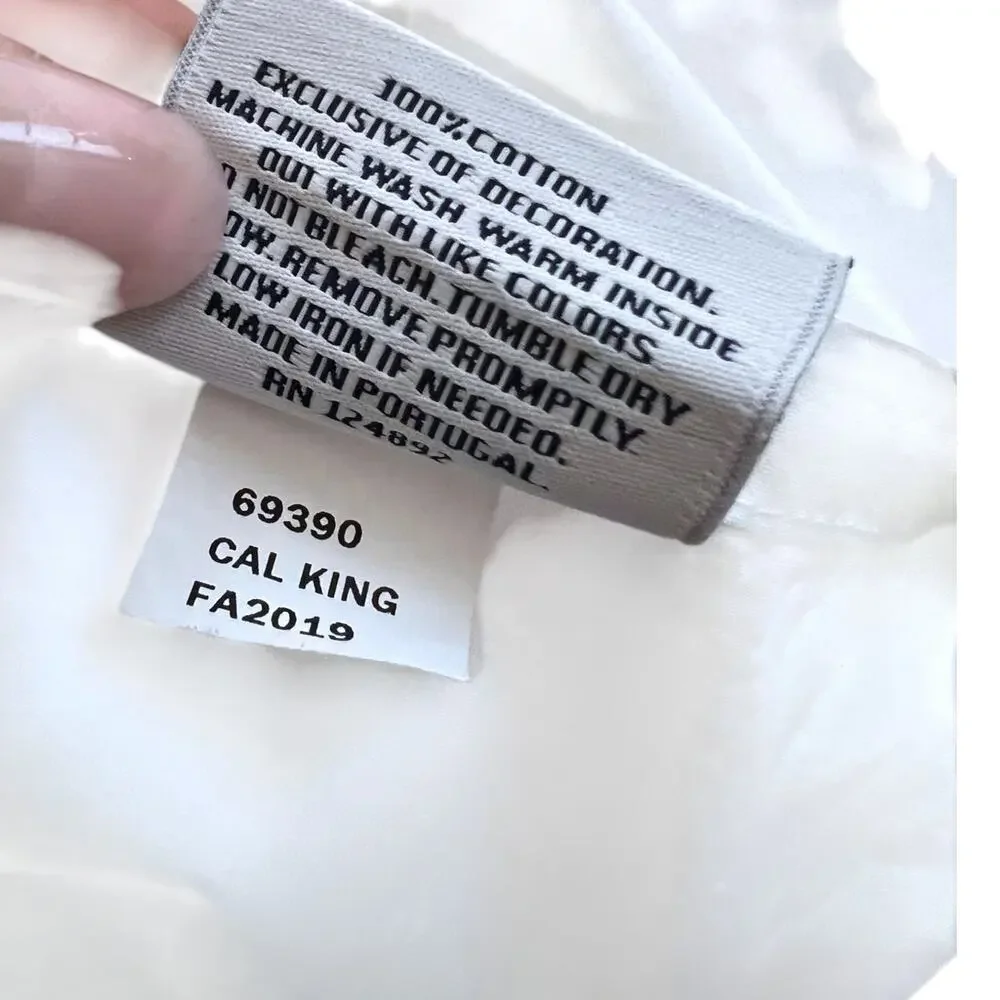 Serena & Lily Savoy Link Fitted & Flat Sheets Luxury Cotton Sateen Cal King